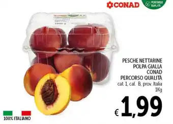 Spazio Conad PESCHE NETTARINE POLPA GIALLA CONAD PERCORSO QUALITÀ cat 1, cal. B. prov. Italia 1kg offerta