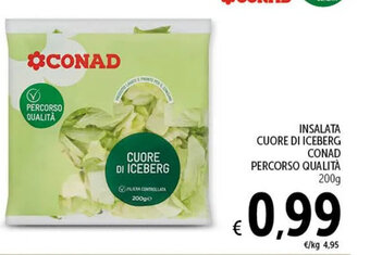 Spazio Conad INSALATA CUORE DI ICEBERG CONAD PERCORSO QUALITÀ 200g offerta