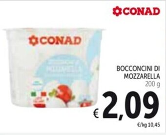 Spazio Conad BOCCONCINI DI MOZZARELLA 200 g offerta