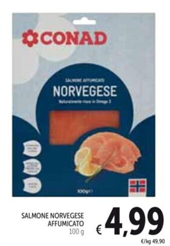 Spazio Conad SALMONE NORVEGESE AFFUMICATO 100 g offerta