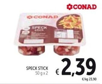 Spazio Conad SPECK STICK 50 g x 2 offerta