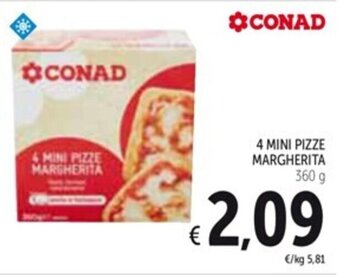 Spazio Conad 4 MINI PIZZE MARGHERITA 360 g offerta