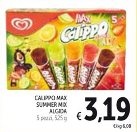 CALIPPO MAX SUMMER MIX ALGIDA 5 pezzi, 525 g offerta di Spazio Conad
