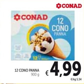 Spazio Conad 12 CONO PANNA 900 g offerta