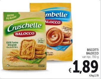 BISCOTTI BALOCCO vari tipi, 700 g