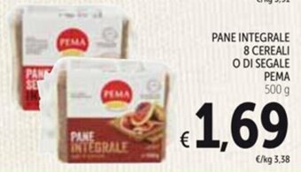 Spazio Conad PANE INTEGRALE 8 CEREALI O DI SEGALE PEMA 500 g offerta