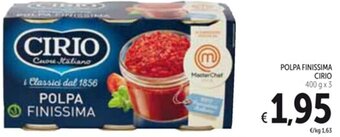Spazio Conad POLPA FINISSIMA CIRIO 400 g x 3 offerta