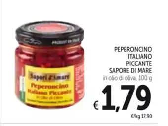 Spazio Conad PEPERONCINO ITALIANO PICCANTE SAPORE DI MARESAPORE DI MARE in olio di oliva, 100 g 100 g offerta