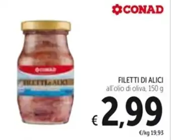 Spazio Conad FILETTI DI ALICI 150 g offerta