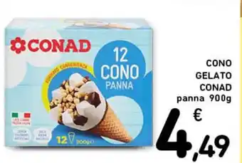 Spazio Conad CONO GELATO CONAD panna 900g offerta