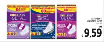 Spazio Conad ASSORBENTI LINES SETA ULTRA vari tipi offerta