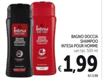 Spazio Conad BAGNO DOCCIA SHAMPOO INTESA POUR HOMME vari tipi, 500 ml offerta