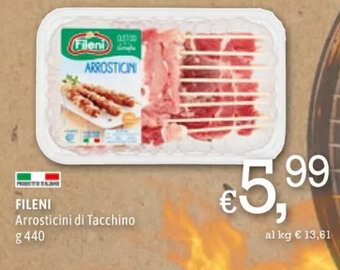 Famila Fileni Arrosticini di Tacchino 440 g offerta