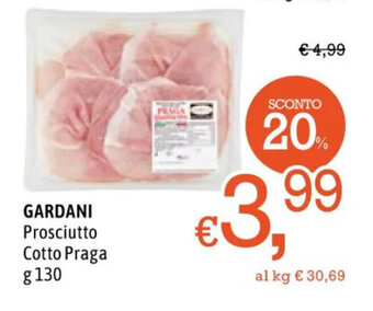 Famila GARDANI Prosciutto Cotto Praga 130 g offerta
