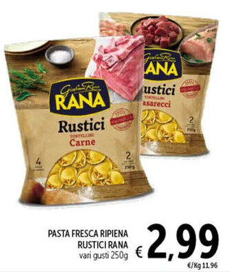 Spazio Conad PASTA FRESCA RIPIENA RUSTICI RANA vari gusti 250g offerta