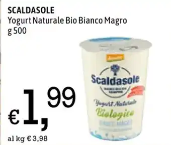 Famila SCALDASOLE Yogurt Naturale Bio Bianco Magro 500 gr offerta