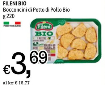 Famila FILENI BIO Bocconcini di Petto di Pollo Bio g 220 offerta