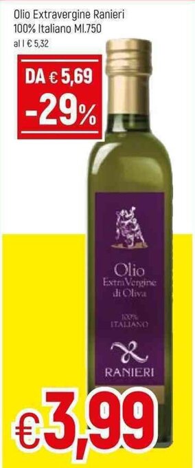 Famila Olio Extravergine Ranieri 100% Italiano 750ml offerta