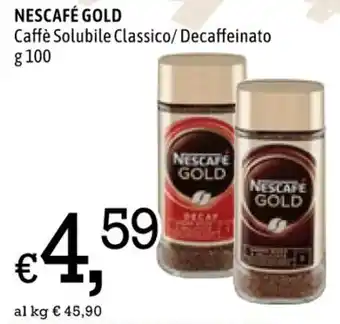 Famila NESCAFÉ GOLD Caffè Solubile Classico/ Decaffeinato g 100 offerta