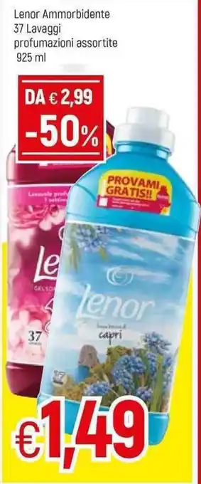 Famila Lenor Ammorbidente 37 lavaggi profumazioni assortira 925ml offerta
