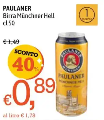 Famila PAULANER Birra Münchner Hell cl 50 offerta
