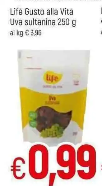 Famila Life Gusto all Vita Uva sultanina 250g offerta