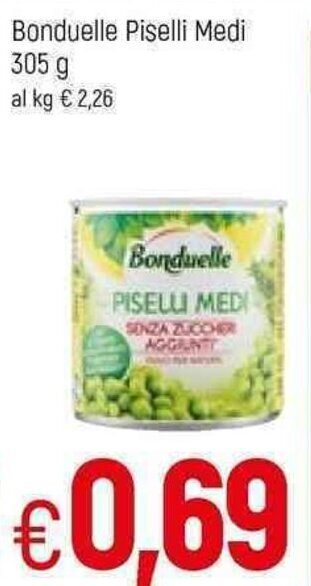 Famila Bonduelle Piselli Medi 305g offerta