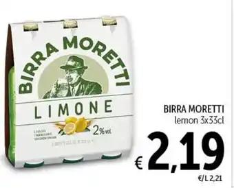 Spazio Conad BIRRA MORETTI lemon 3x33cl offerta