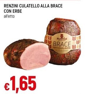 Famila Renzini culatello alla brace con erbe offerta