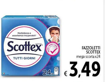 Spazio Conad FAZZOLETTI SCOTTEX mega scorta x24 offerta