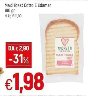 Amoretti Maxi Toast Cotto e Edamer 180gr