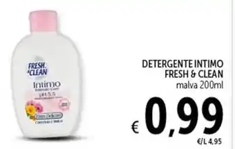 Spazio Conad DETERGENTE INTIMO FRESH & CLEAN malva 200ml offerta
