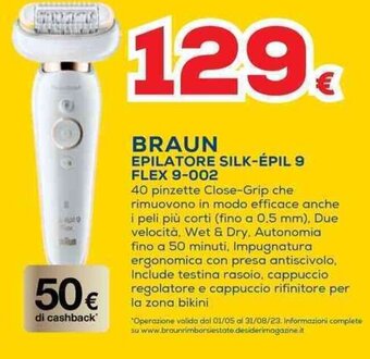 Euronics BRAUN EPILATORE SILK-ÉPIL 9 FLEX 9-002 offerta