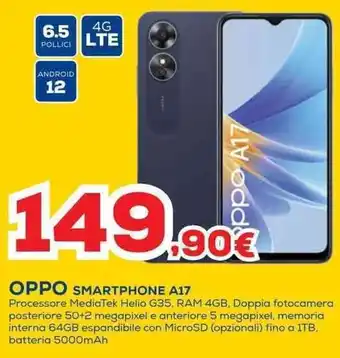 Euronics OPPO SMARTPHONE A17 offerta