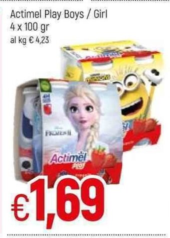 Famila Actimel Play Boys/Girl 4x100gr offerta