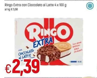 Famila Ringo Extra con Cioccolato al Latte 4x100g offerta
