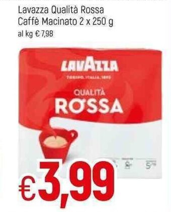 Famila Lavazza Qualità Rossa Caffè Macinato 2x250g offerta