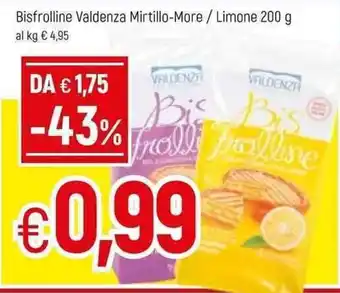 Famila Bisfolline Valdenza Mirtillo-More / Limone 200g offerta
