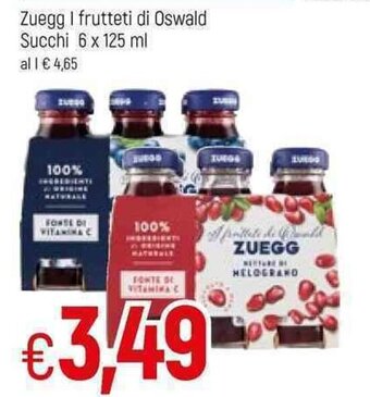 Famila Zuegg I frutteti di Oswald Succhi 6x125ml offerta