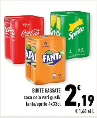 Conad BIBITE GASSATE 4x33cl offerta