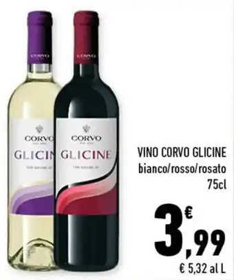 Conad VINO CORVO GLICINE 75 cl offerta