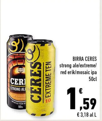 Conad BIRRA CERES 50 cl offerta