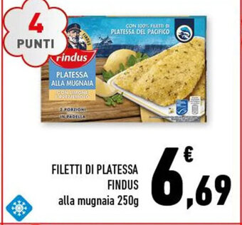 Conad FILETTI DI PLATESSA FINDUS alla mugnaia 250g offerta