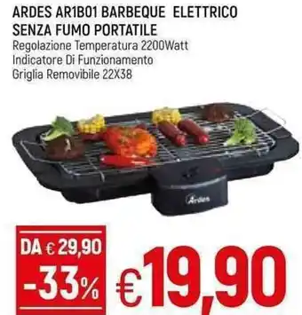 Famila Ardes AR1B01 Barbeque Electrico Senza Fumo Portatile offerta