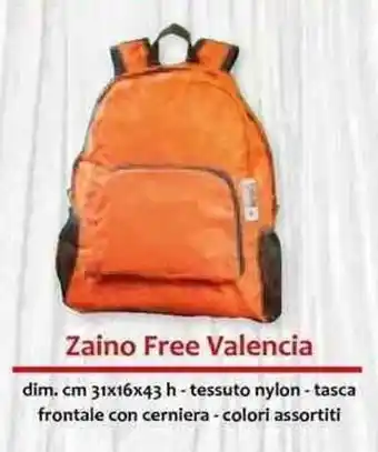Famila Zaino Free Valencia 31cmx16x43 h offerta
