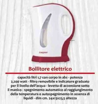 Famila Bollitore elettrico 1,7 litri offerta