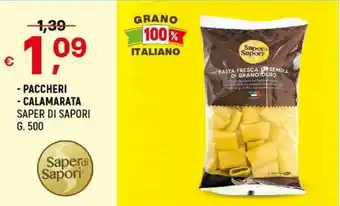 - PACCHERI - CALAMARATA SAPER DI SAPORI G. 500