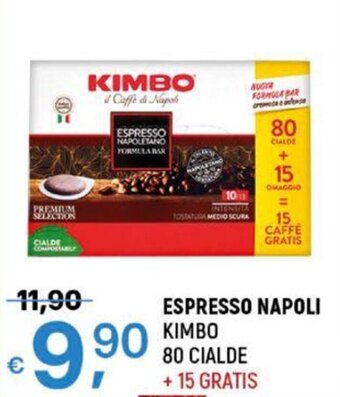 A&O ESPRESSO NAPOLI KIMBO 80 CIALDE + 15 GRATIS offerta