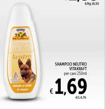 SHAMPOO NEUTRO VITAKRAFT per cani 250ml
