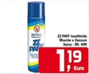 ZZ PAFF Insetticida Mosche e Zanzare Spray-MI. 400